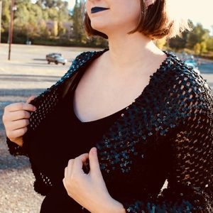 90s Sequin Cardigan